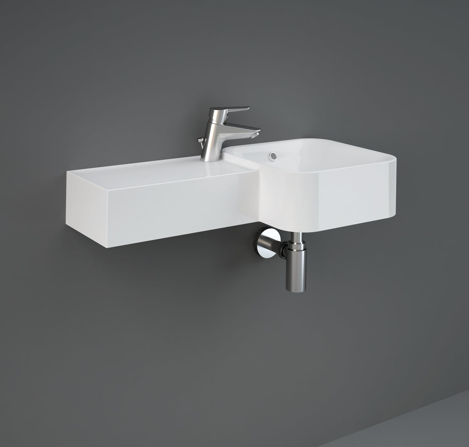 Barclay RAK Petit — Lavabo de Pared Cuadrado de Fireclay — imagen 4