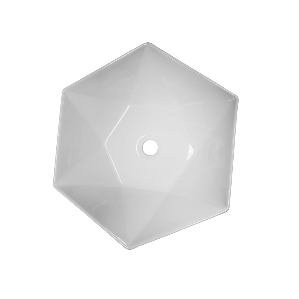Barclay Angie 21" Hexagon — Lavabo de Sobreponer de Cerámica — imagen 2