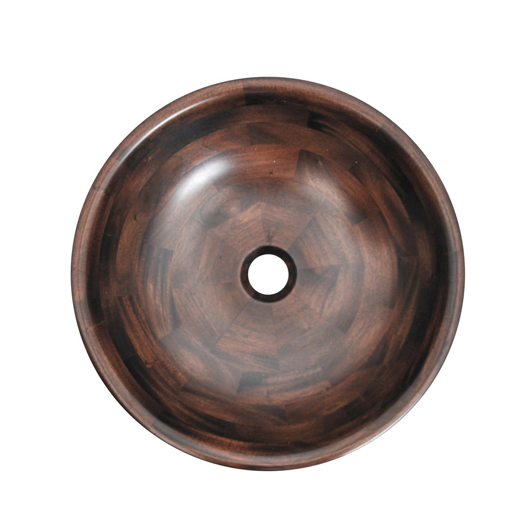 Barclay Antigua — Lavabo de Sobreponer Redondo de Madera — imagen 3