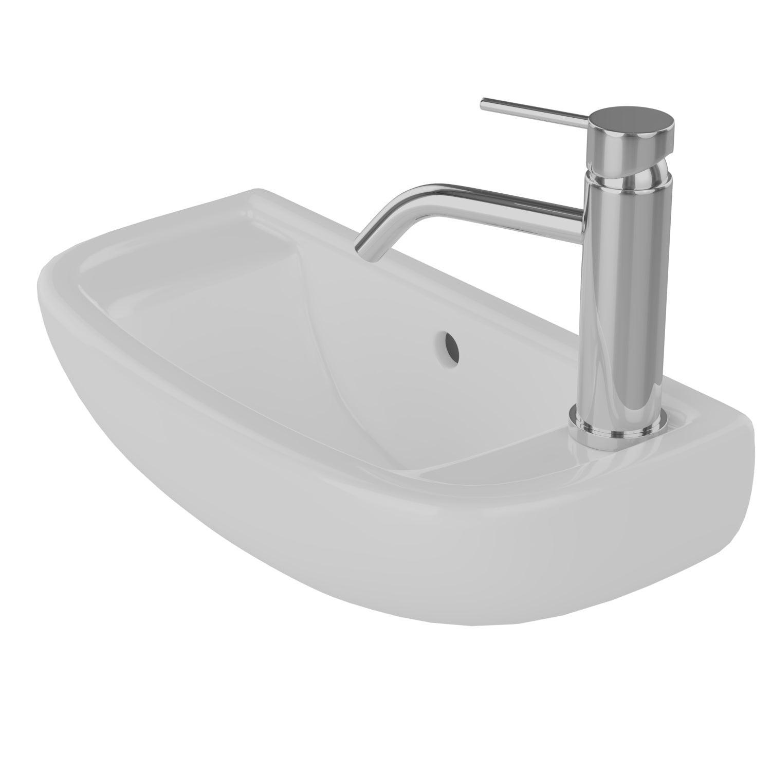 Barclay Compact Slim Line — Lavabo de Pared de Cerámica — imagen 4