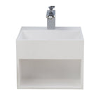 Barclay Sanders — Lavabo de Pared Cuadrado de Resina de Piedra — imagen 1