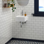 Barclay Mini Nova — Lavabo de Pared Cuadrado de Fireclay — imagen 6