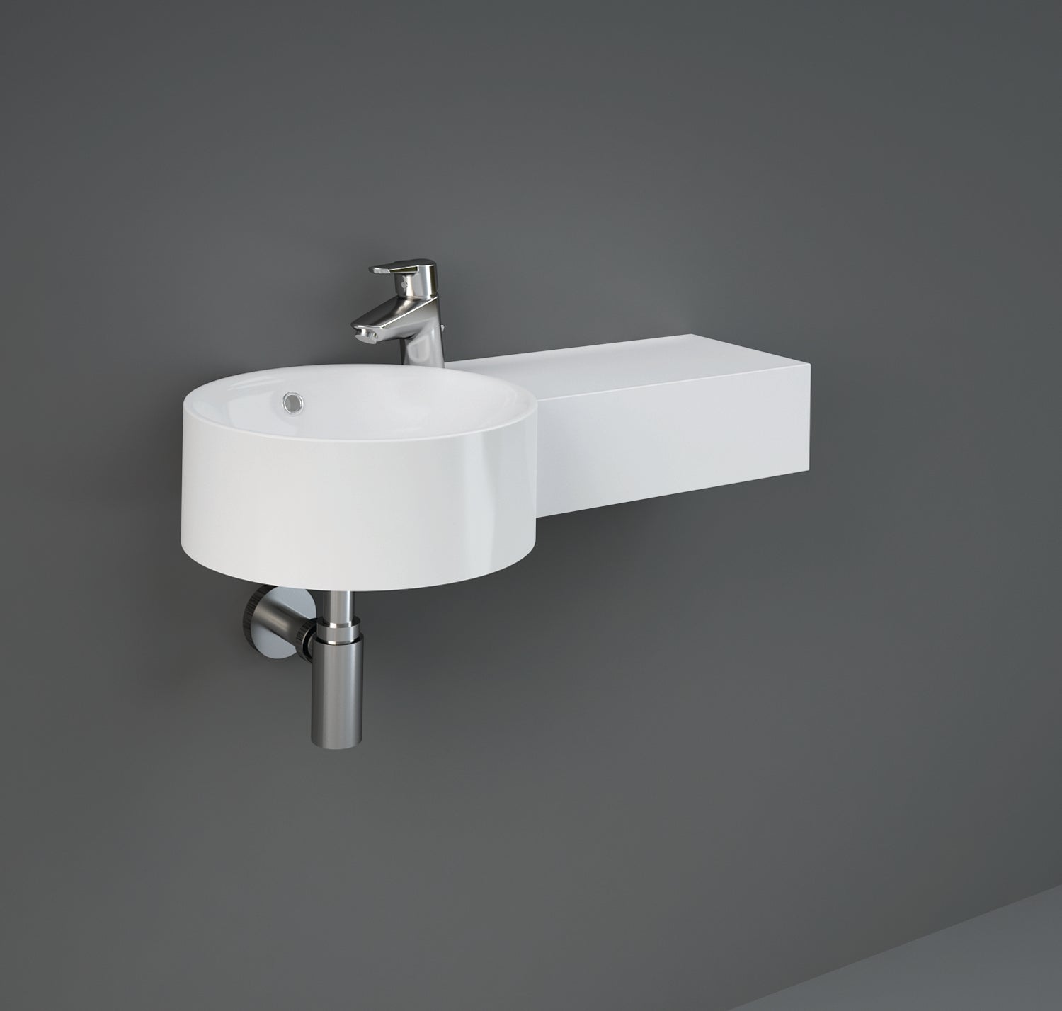 Barclay RAK Petit — Lavabo de Pared Redondo de Fireclay — imagen 6