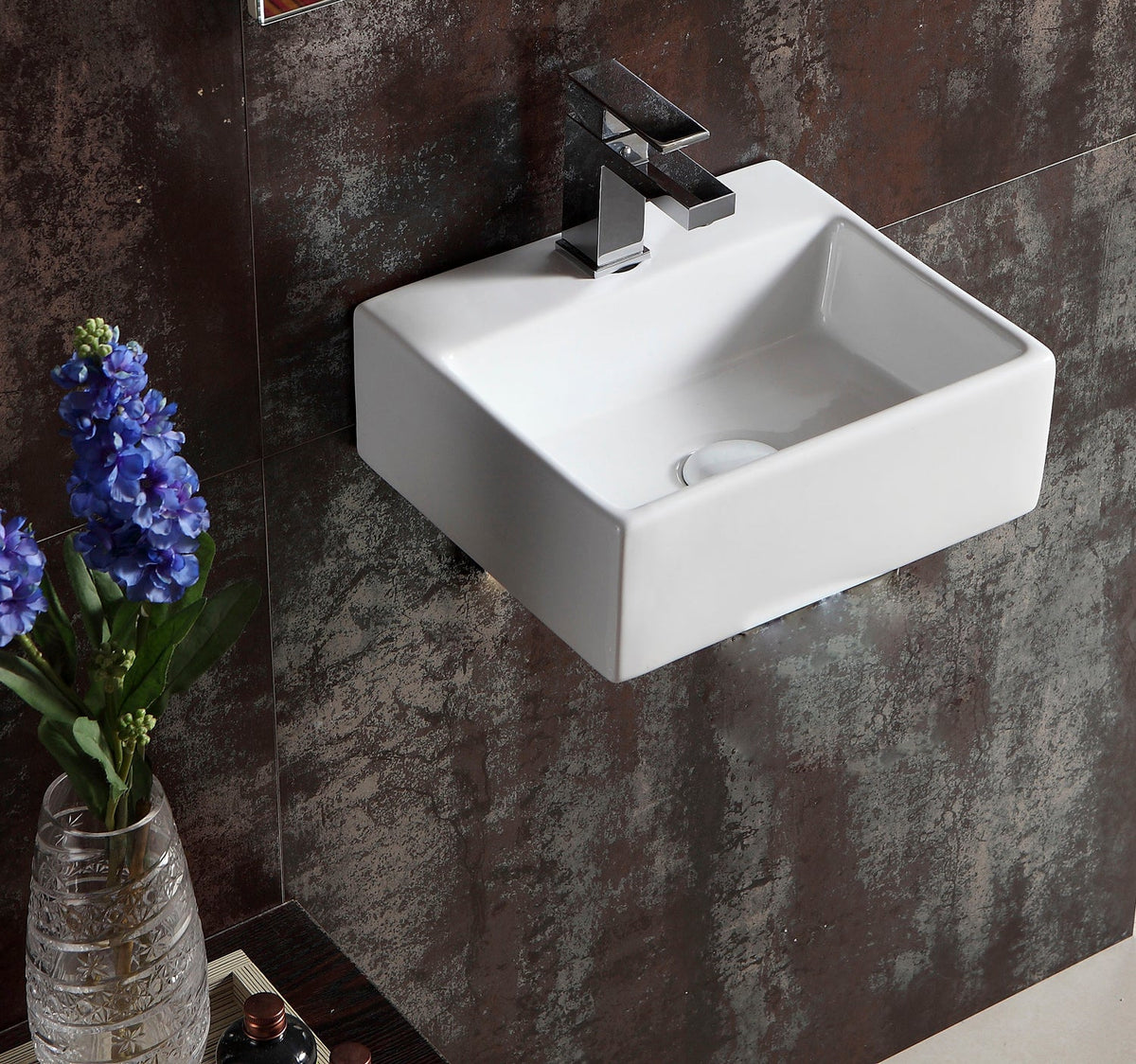 Barclay Morris — Lavabo de Pared Rectangular de Cerámica — imagen 3