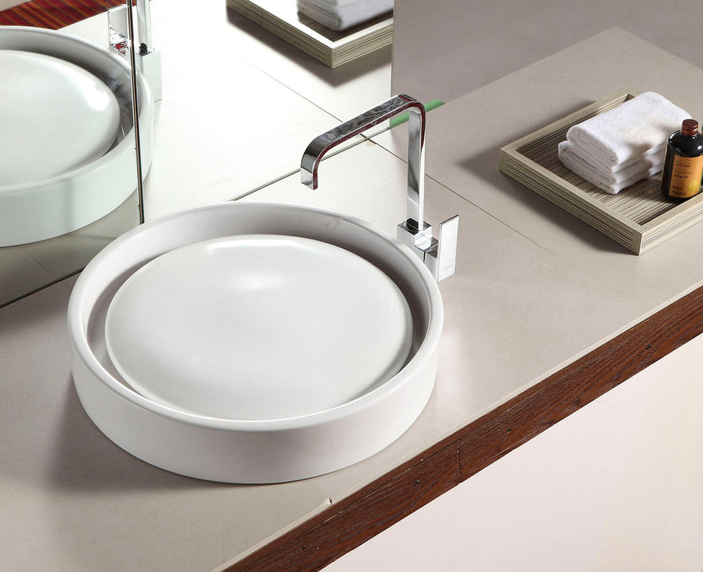 Barclay Selma — Lavabo de Sobreponer Redondo de Cerámica — imagen 4