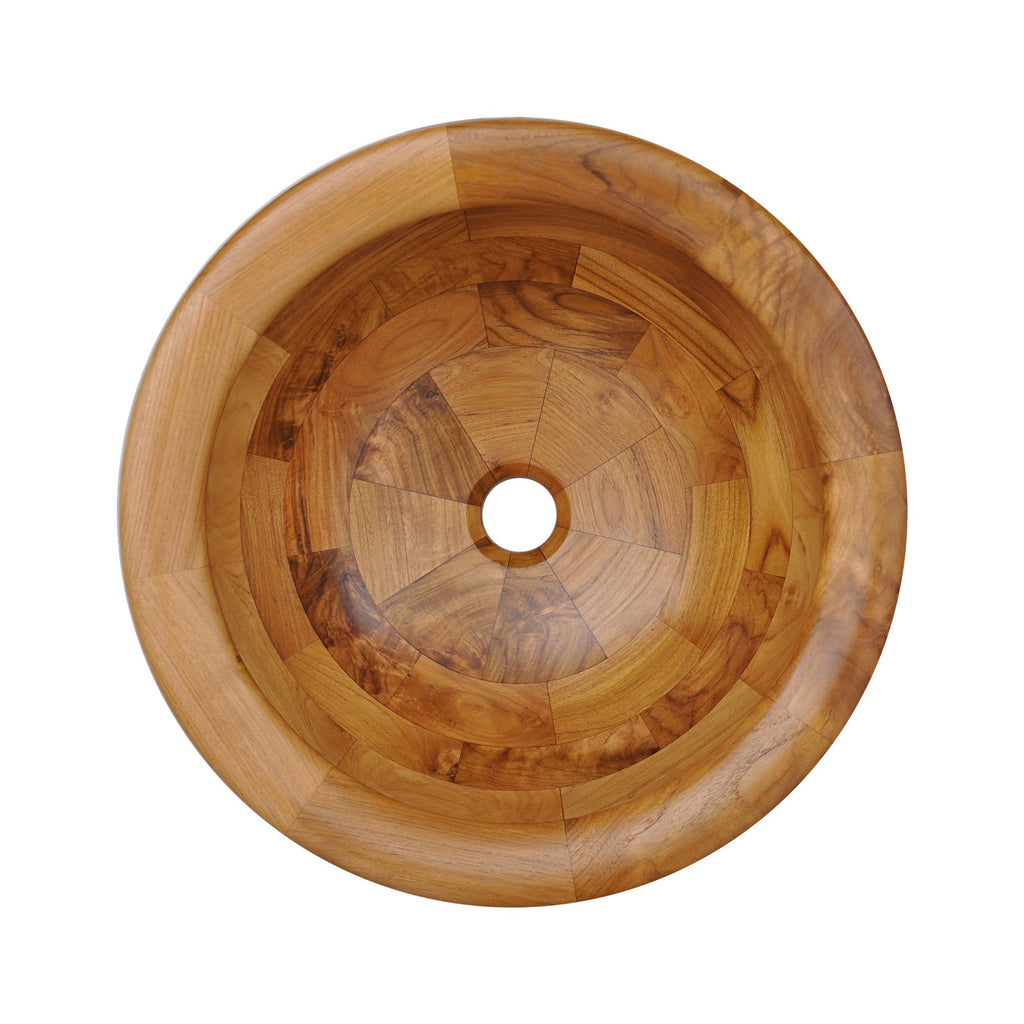 Barclay Antigua — Lavabo de Sobreponer Redondo de Madera — imagen 4