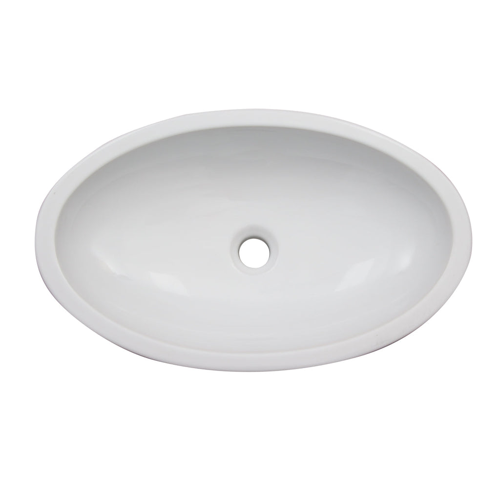 Barclay Resort 23" — Lavabo de Sobreponer Oval de Cerámica — imagen 3