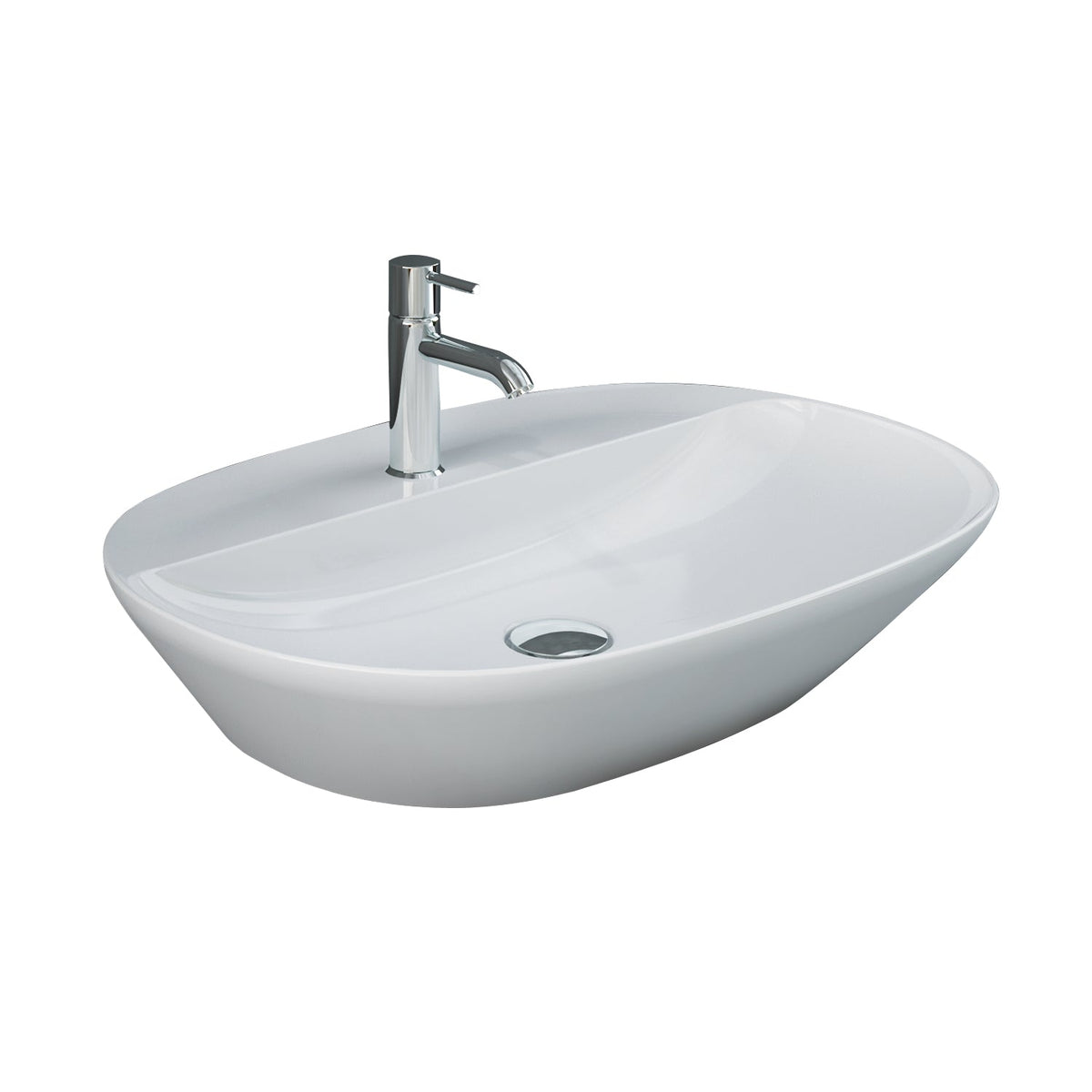 Barclay RAK Variant Grande — Lavabo de Sobreponer Oval de Cerámica — imagen 2