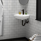 Barclay Eden — Lavabo Esquinero de Pared de Cerámica — imagen 2