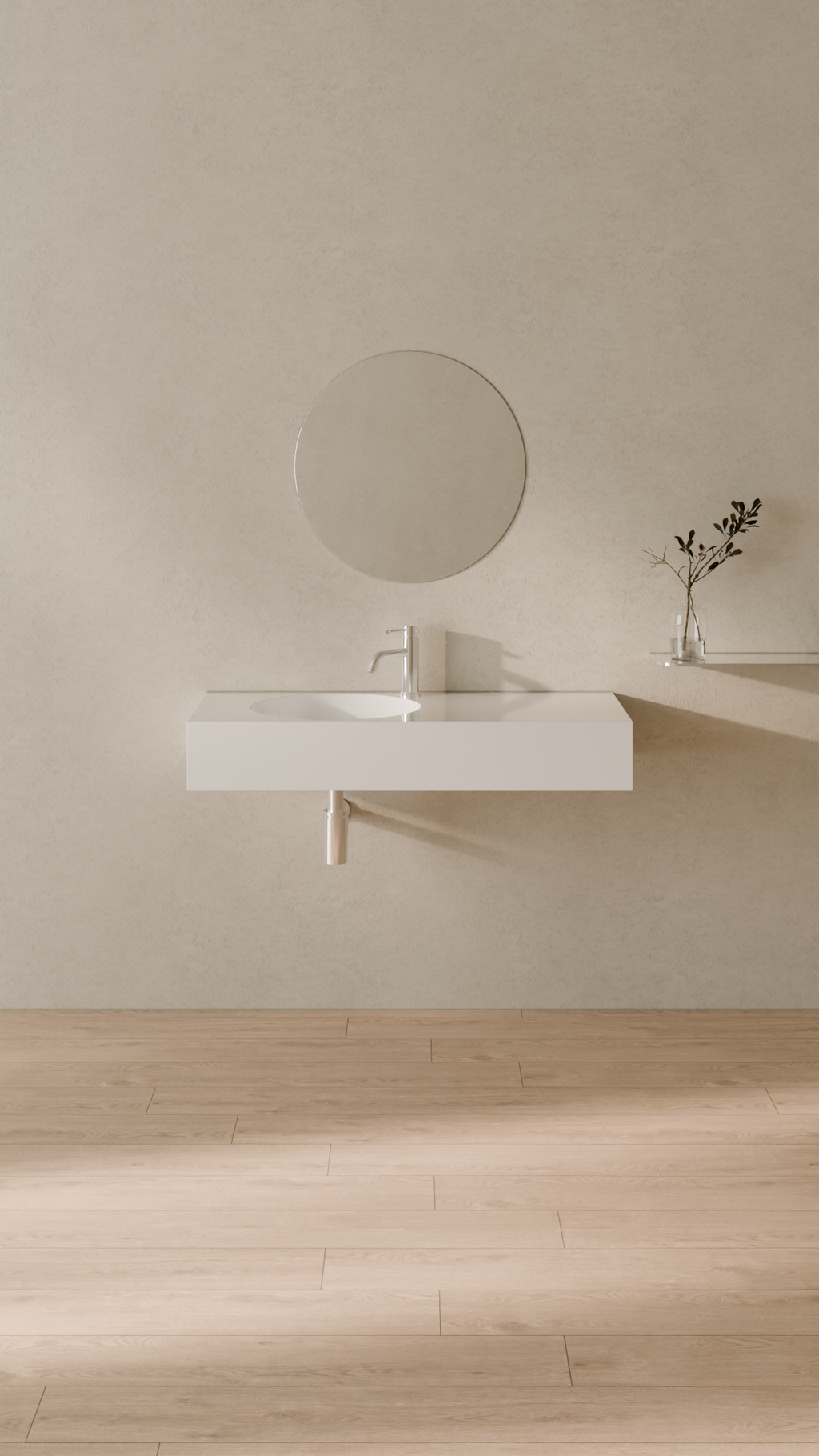 Badeloft Lavabo de Pared Oasis WT-02-A