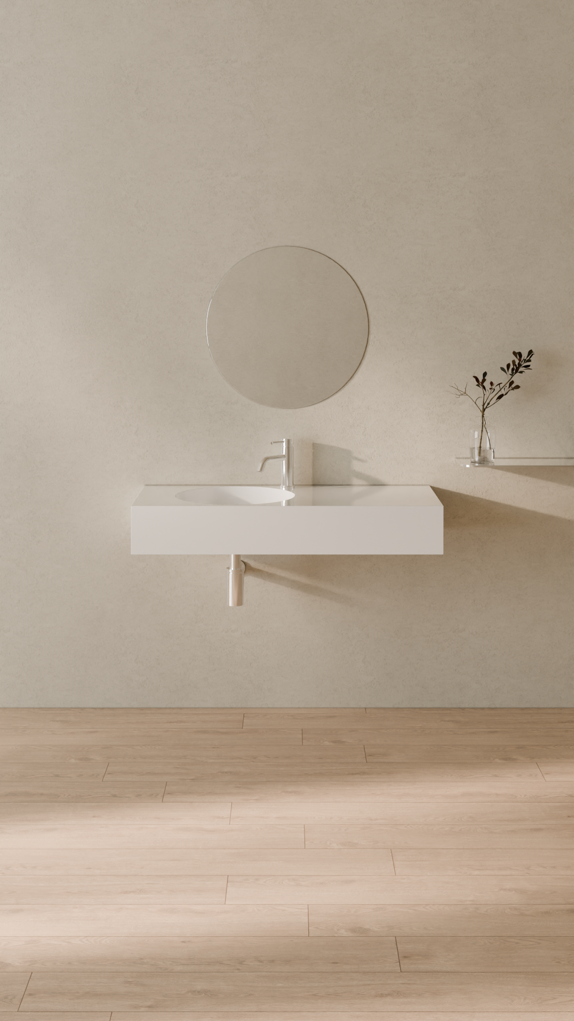 Badeloft Lavabo de Pared Oasis WT-02-A