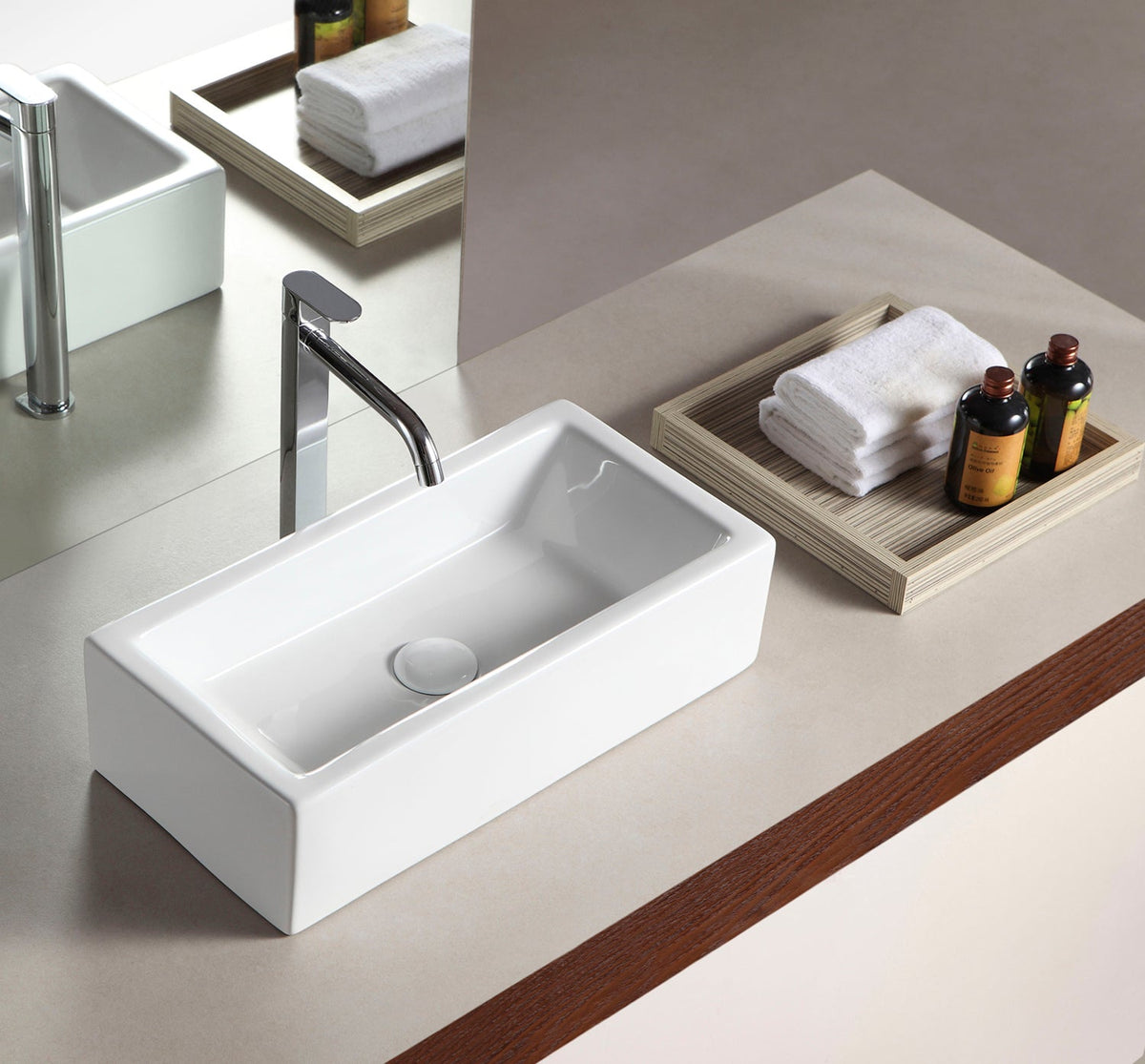 Barclay Randolph — Lavabo de Sobreponer Rectangular de Cerámica — imagen 2