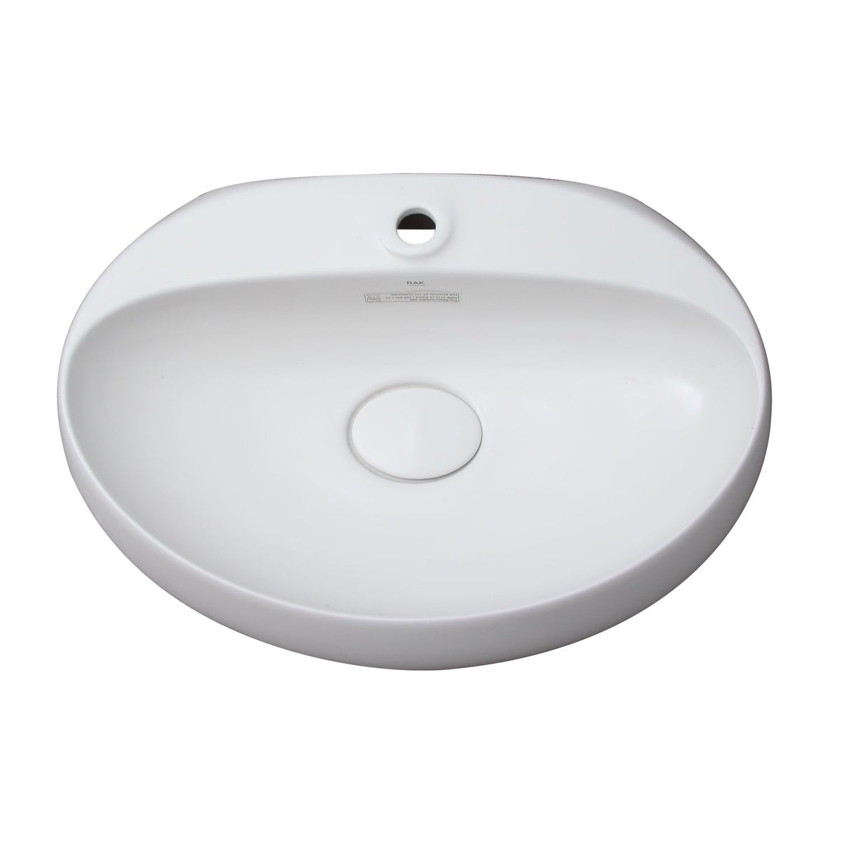 Barclay RAK Cloud 550 — Lavabo de Pared Oval de Cerámica — imagen 4