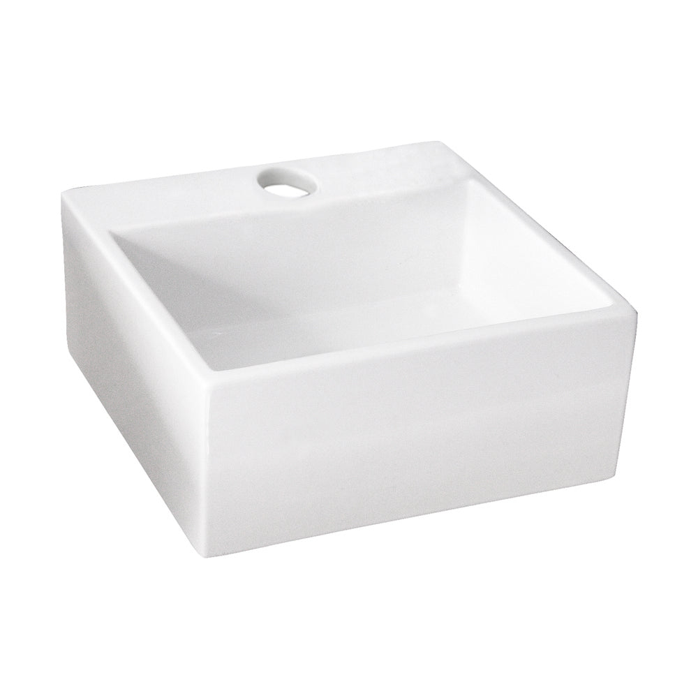 Barclay Mini Nova — Lavabo de Pared Cuadrado de Fireclay — imagen 1