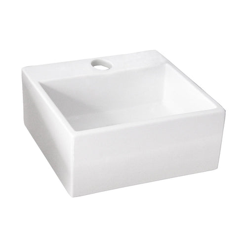 Barclay Mini Nova — Lavabo de Pared Cuadrado de Fireclay — imagen 1
