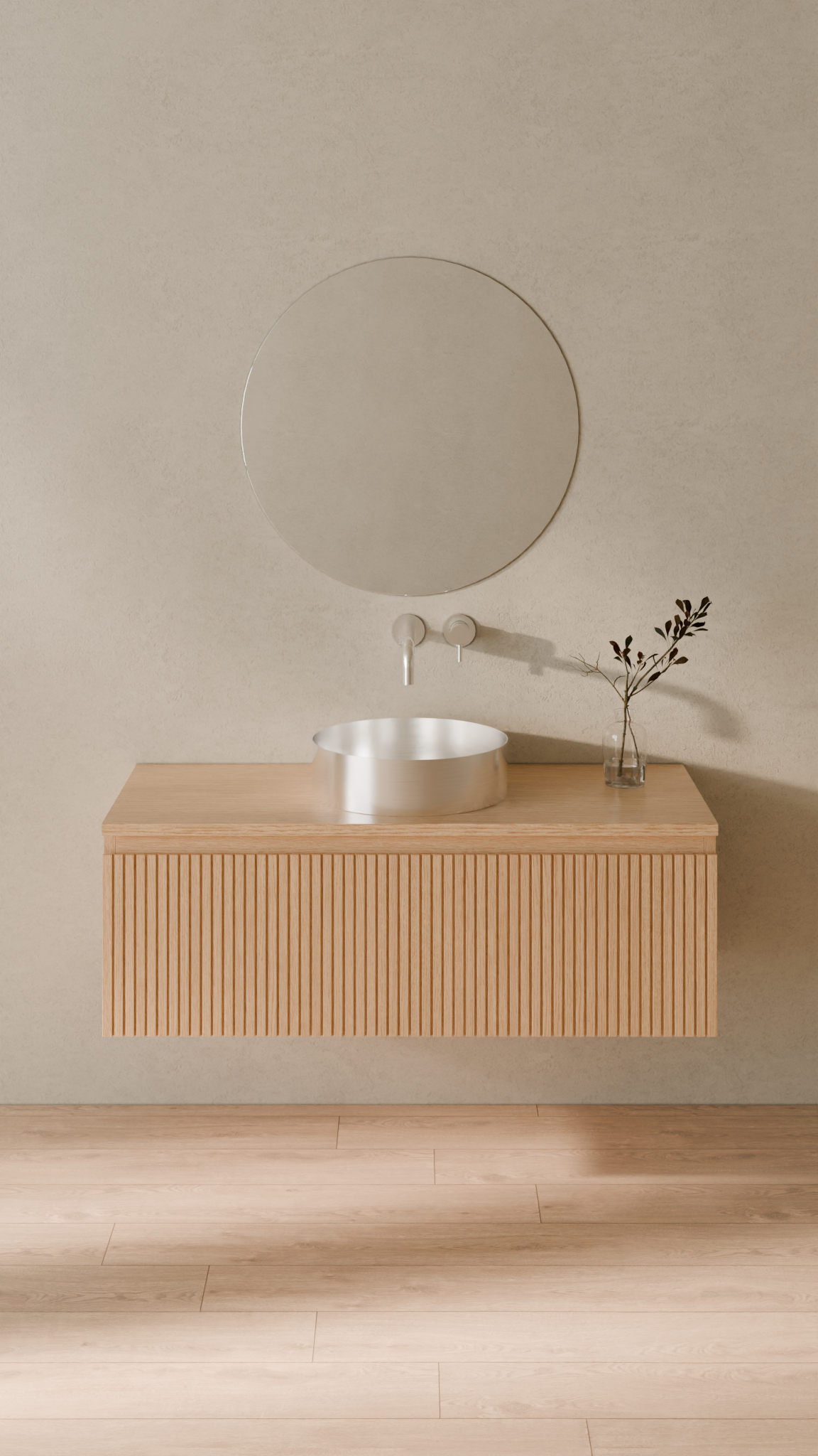 Badeloft Lavabo de Sobreponer de Acero Inoxidable ES-WB-01