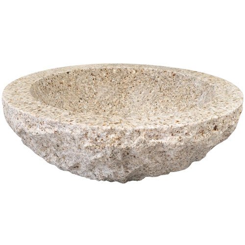 Barclay Crestone Chiseled — Lavabo de Sobreponer Redondo de Granito — imagen 1