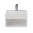 Barclay Simon — Lavabo de Pared Cuadrado de Resina de Piedra — imagen 1