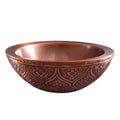 Barclay Addie Embossed — Lavabo de Sobreponer Redondo de Cobre — imagen 1
