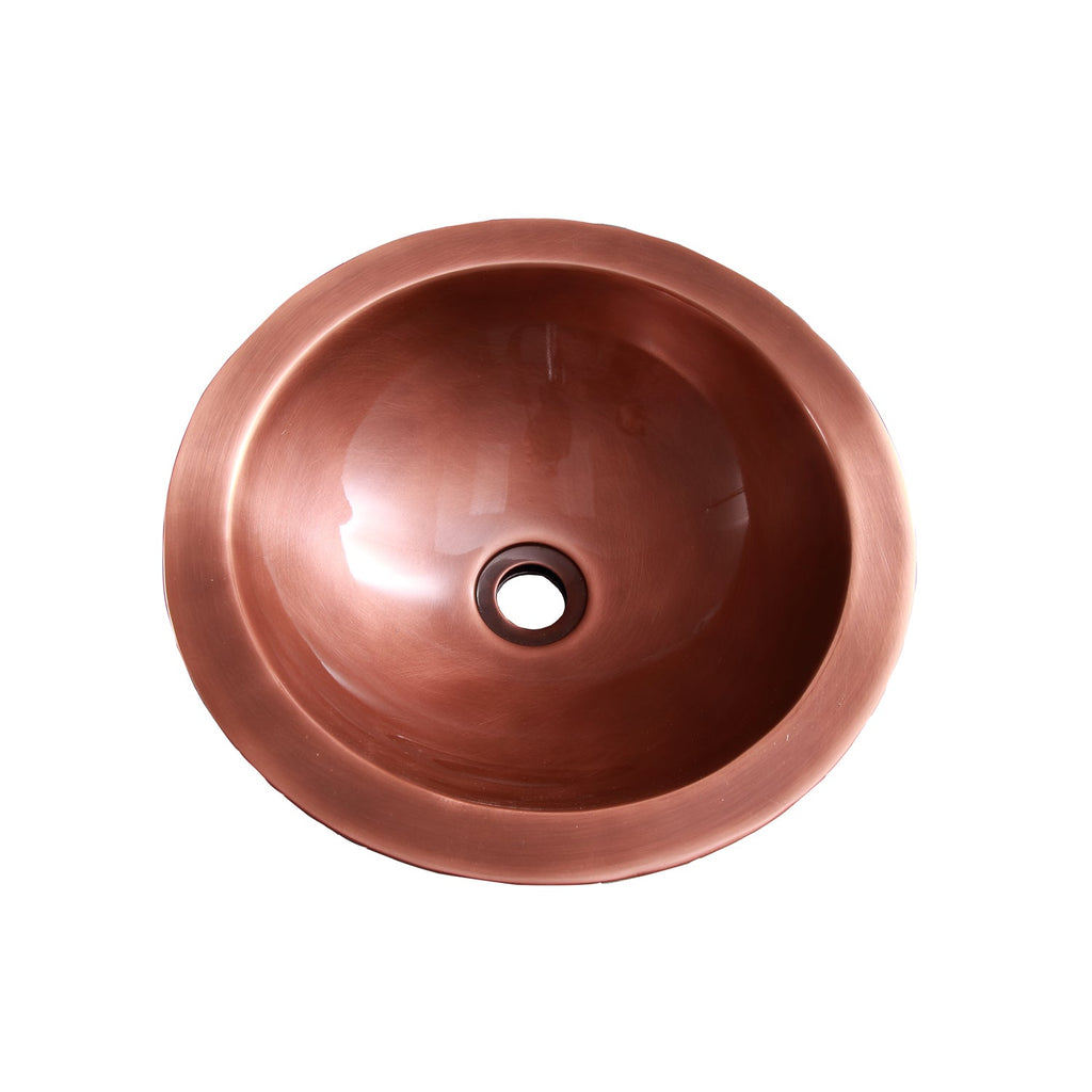 Barclay Akola 16" Embossed — Lavabo de Sobreponer Redondo de Cobre — imagen 3