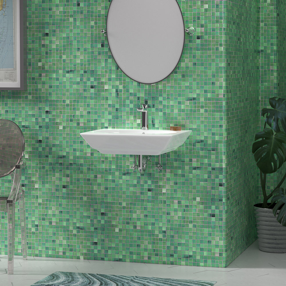 Barclay Opulence Basin – “Hers” — Lavabo de Pared Rectangular de Fireclay — imagen 3