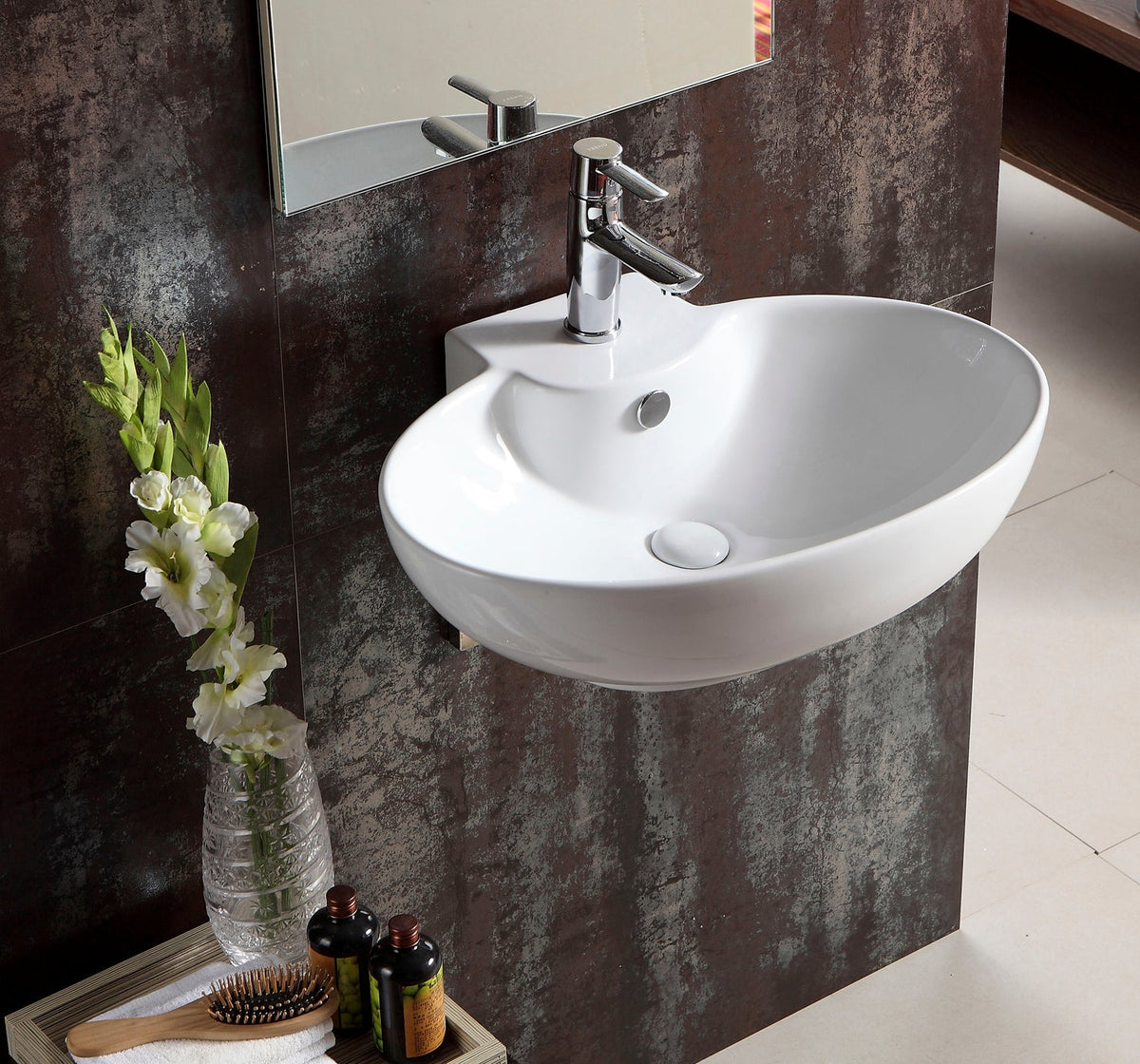 Barclay Boswell 23" — Lavabo de Pared de Cerámica — imagen 3
