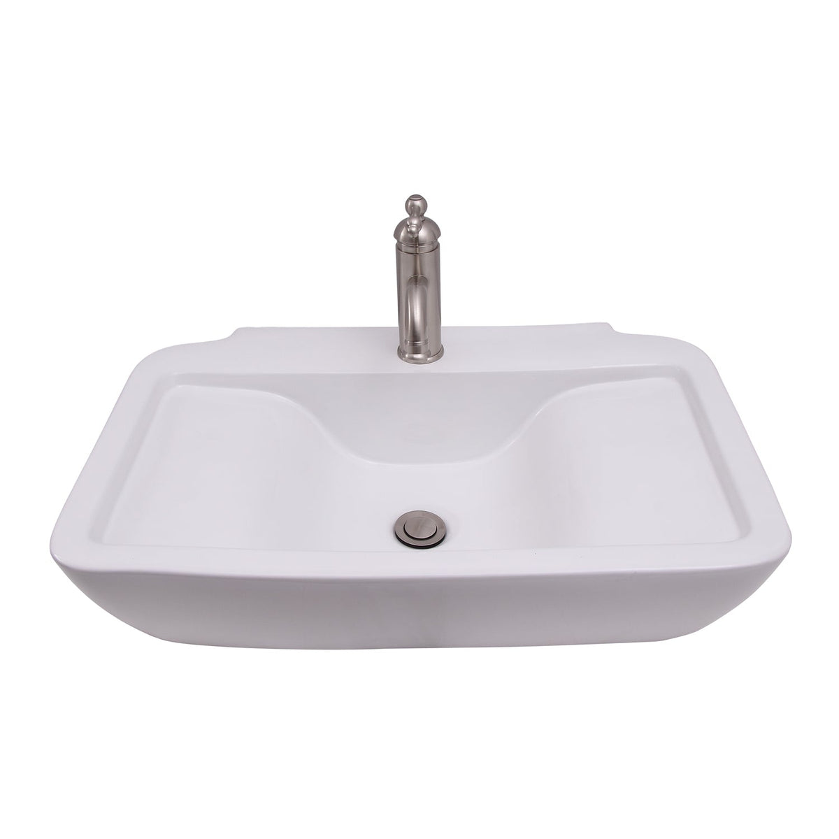 Barclay Leeds 25" — Lavabo de Sobreponer Rectangular de Cerámica — imagen 1