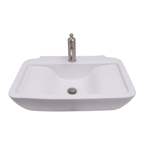 Barclay Leeds 25" — Lavabo de Sobreponer Rectangular de Cerámica — imagen 1