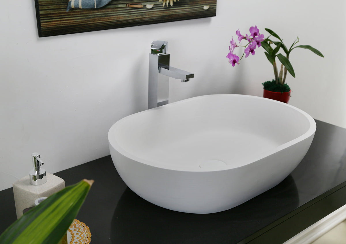 Barclay Divina — Lavabo de Sobreponer Oval de Resina de Piedra — imagen 2