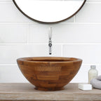 Barclay Antigua — Lavabo de Sobreponer Redondo de Madera — imagen 5
