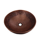 Barclay Arandas 15" — Lavabo de Sobreponer Redondo de Cobre — imagen 2