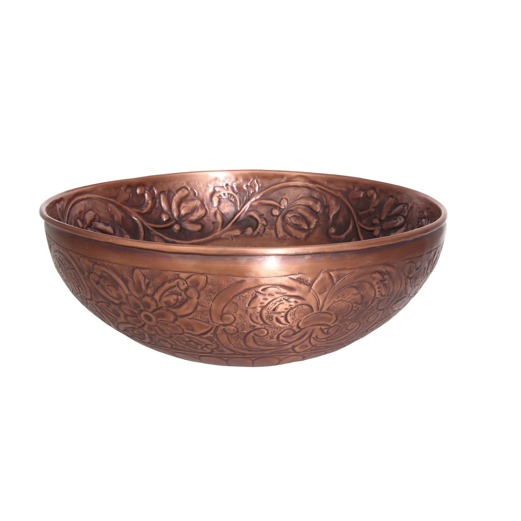 Barclay Arandas 15" — Lavabo de Sobreponer Redondo de Cobre — imagen 1
