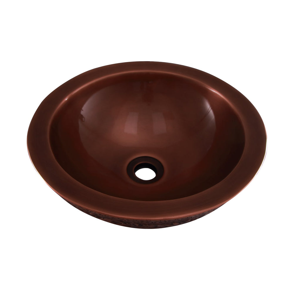 Barclay Akola 16" Embossed — Lavabo de Sobreponer Redondo de Cobre — imagen 2