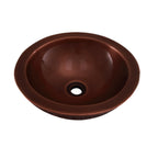 Barclay Akola 16" Embossed — Lavabo de Sobreponer Redondo de Cobre — imagen 2