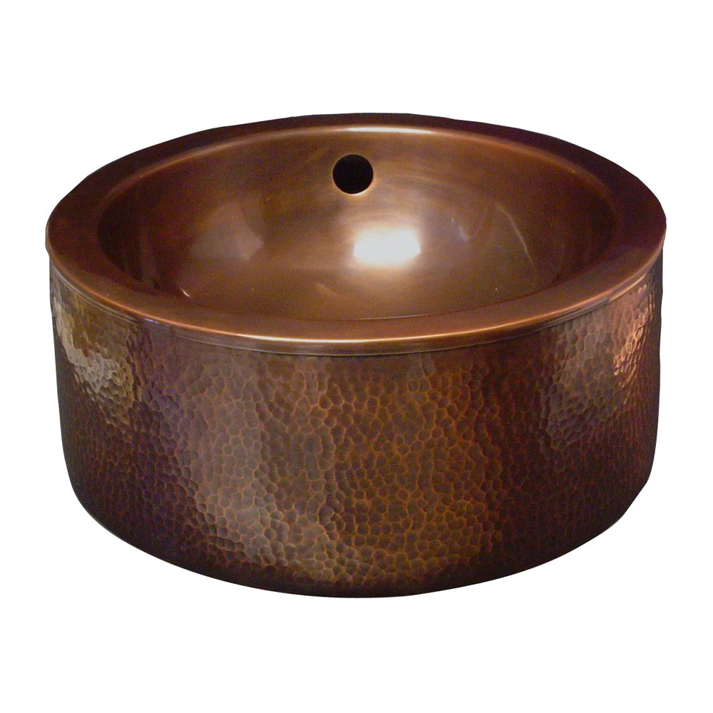 Barclay Colbran Double-Walled — Lavabo de Sobreponer Redondo de Cobre — imagen 1