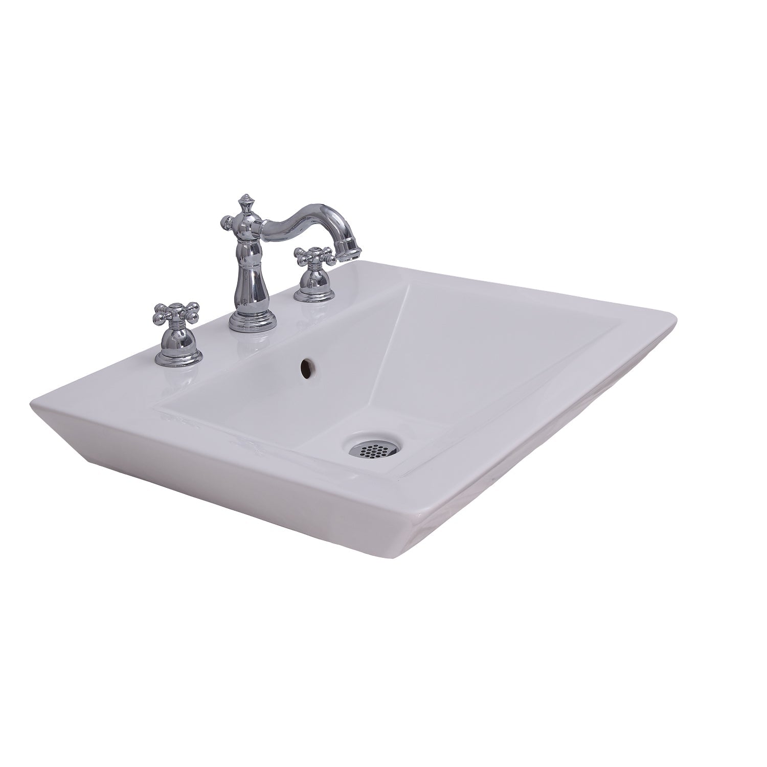 Barclay Opulence Basin – “His” — Lavabo de Pared Rectangular de Fireclay — imagen 2