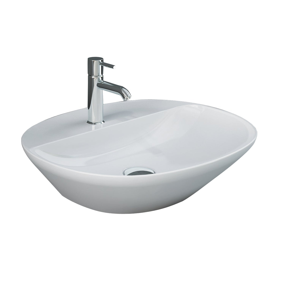 Barclay RAK Variant — Lavabo de Sobreponer Oval de Cerámica · 5-521WH · 5-521WH — imagen 2