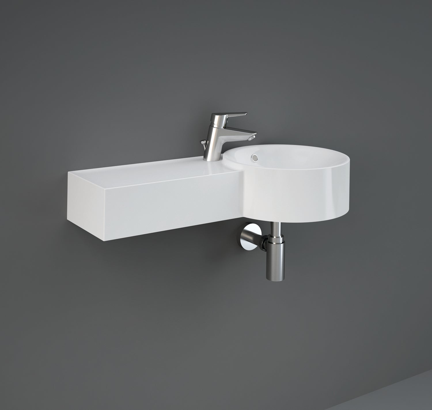 Barclay RAK Petit — Lavabo de Pared Redondo de Fireclay — imagen 5