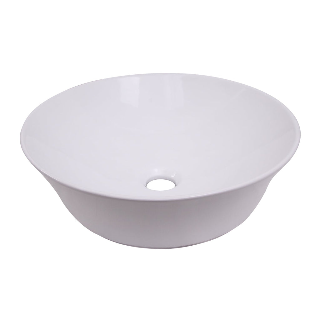Barclay Shasta 16" — Lavabo de Sobreponer Redondo de Cerámica · 4-433WH — imagen 1
