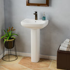 Barclay Tonique 450 — Lavabo con Pedestal Rectangular de Cerámica — imagen 3