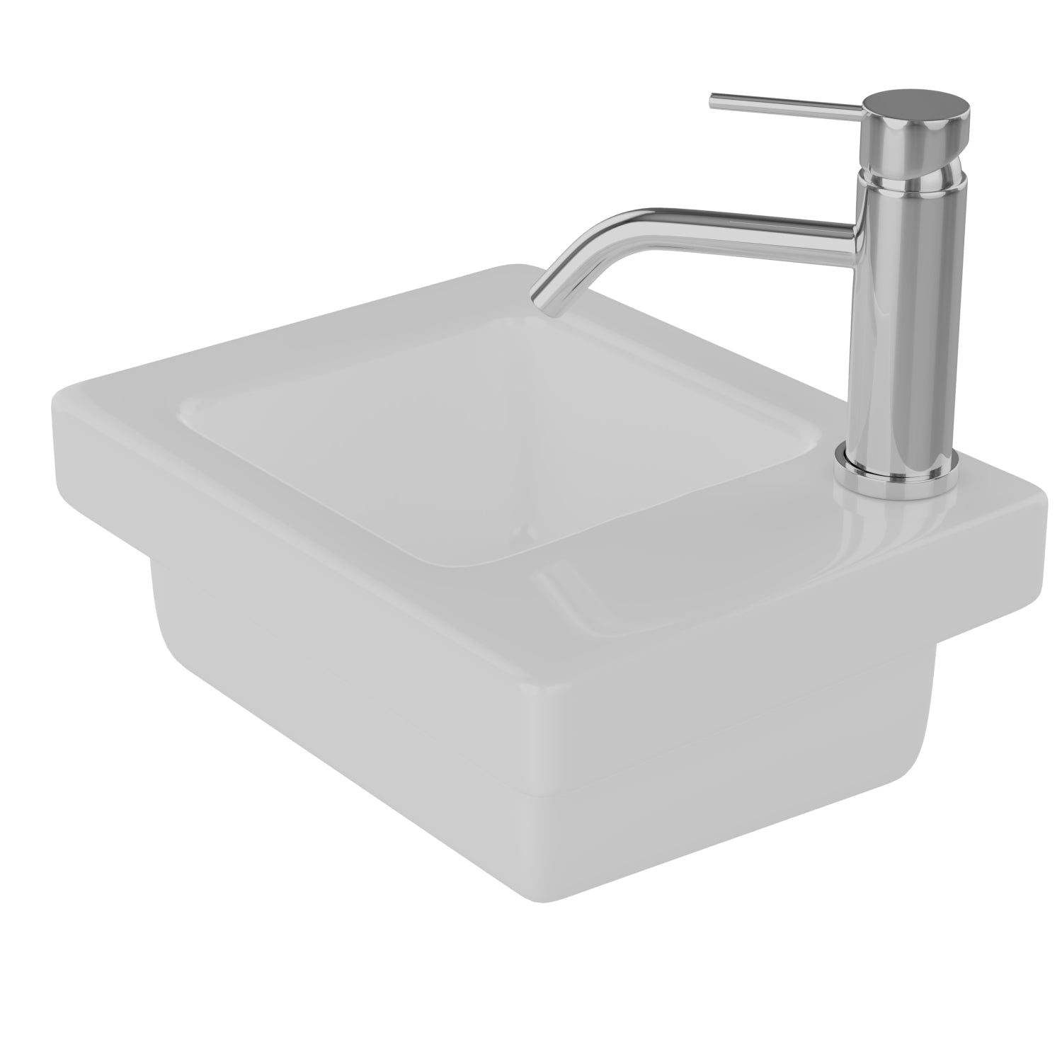 Barclay Resort 360 — Lavabo de Pared Rectangular de Cerámica — imagen 3