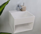 Barclay Sanders — Lavabo de Pared Cuadrado de Resina de Piedra — imagen 3