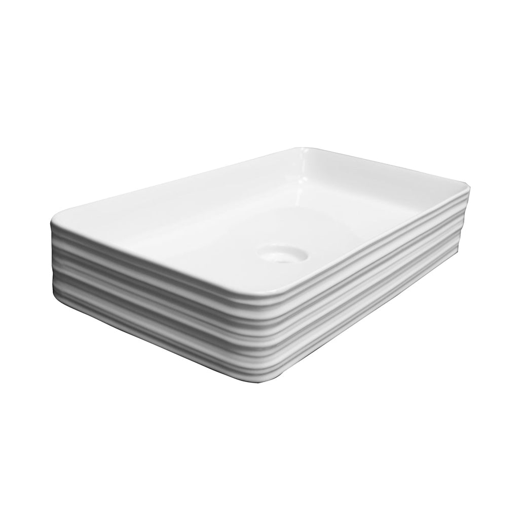 Barclay Asa 26" — Lavabo de Sobreponer Rectangular de Cerámica — imagen 2