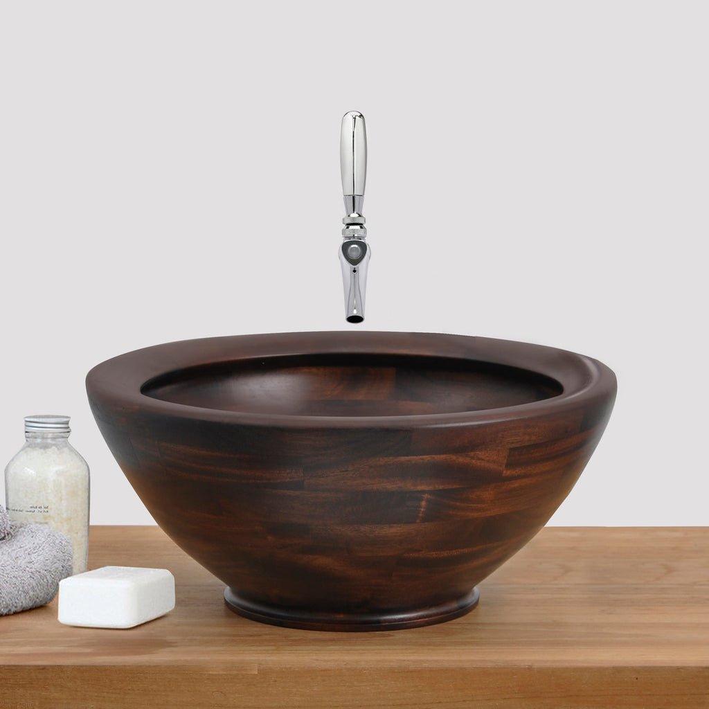 Barclay Antigua — Lavabo de Sobreponer Redondo de Madera — imagen 6