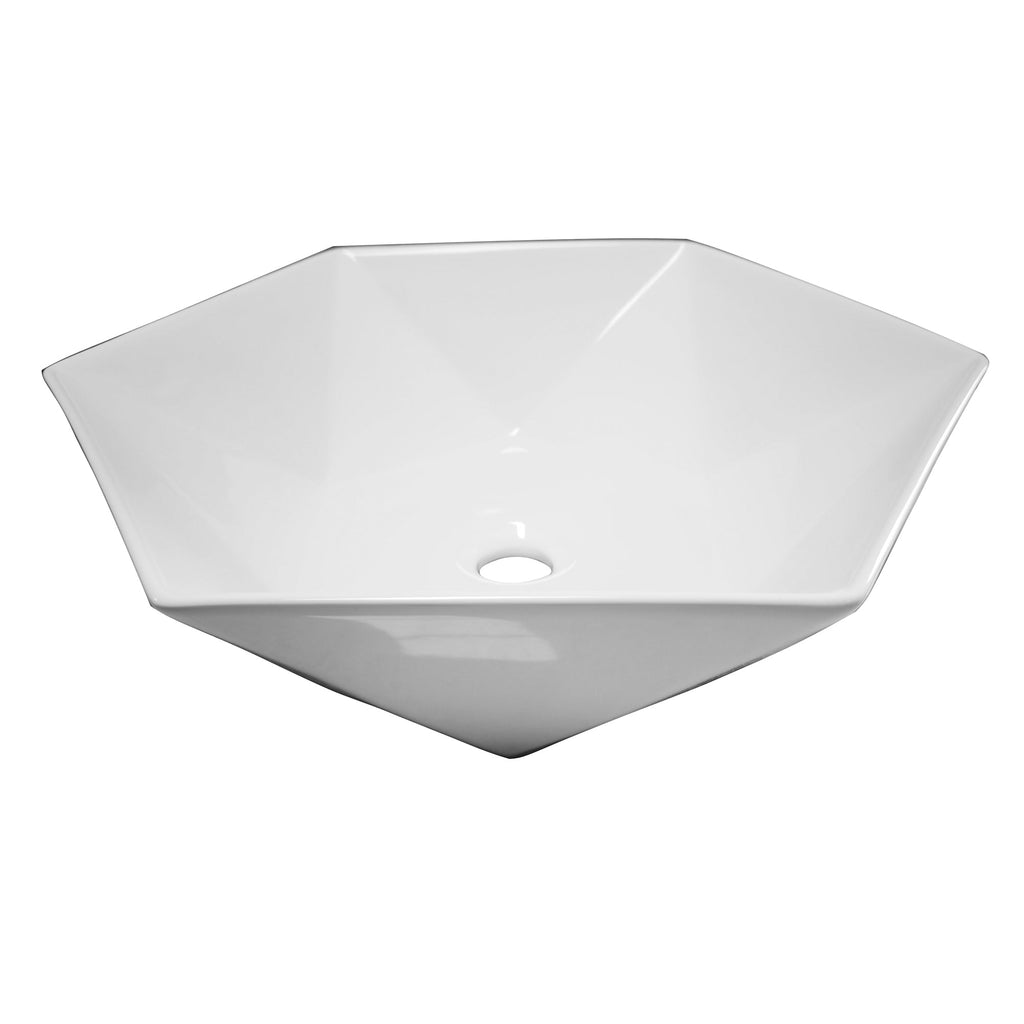 Barclay Angie 21" Hexagon — Lavabo de Sobreponer de Cerámica — imagen 1