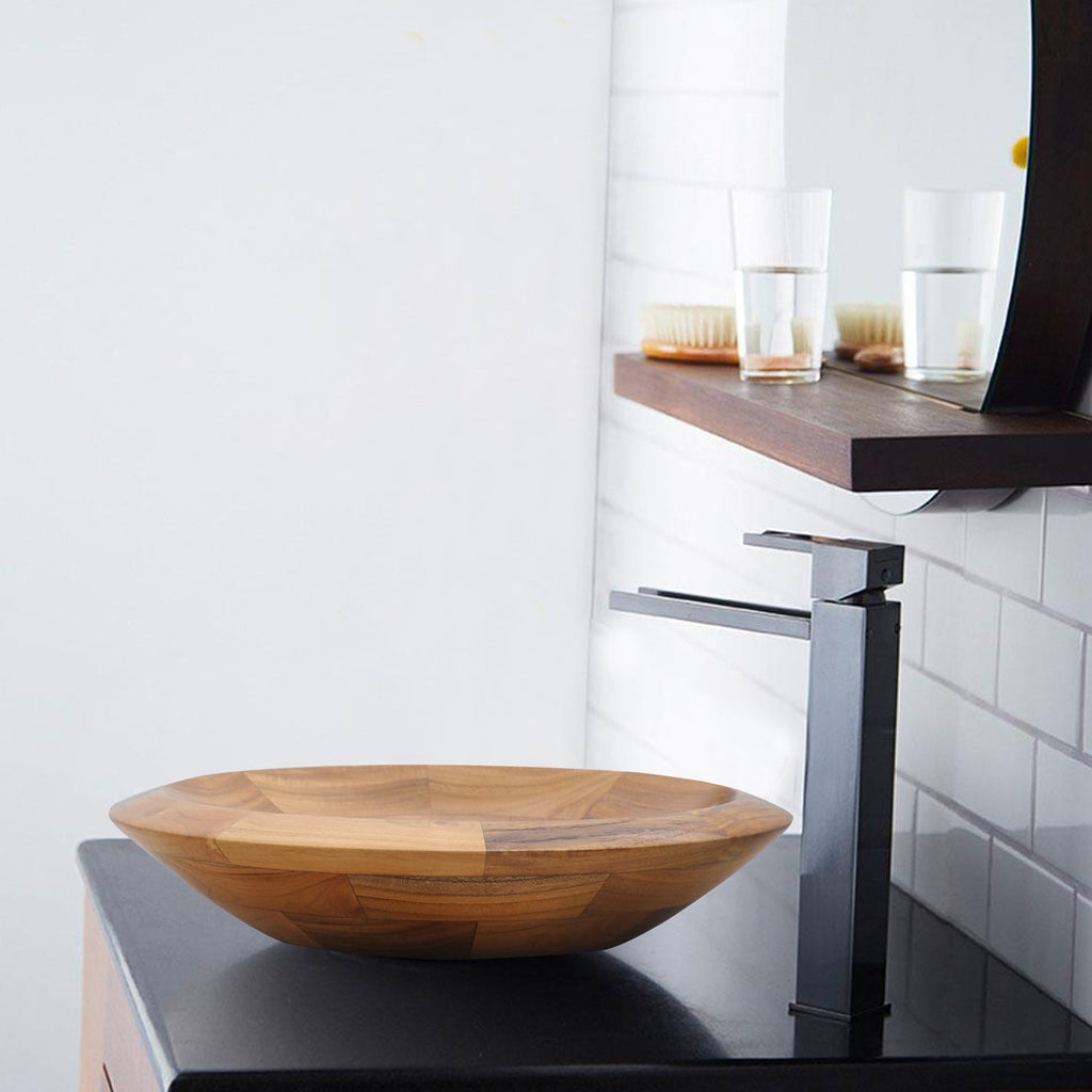 Barclay Lutari — Lavabo de Sobreponer Redondo de Madera — imagen 3