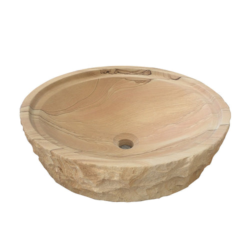 Barclay Mesquite — Lavabo de Sobreponer Redondo de Piedra — imagen 1