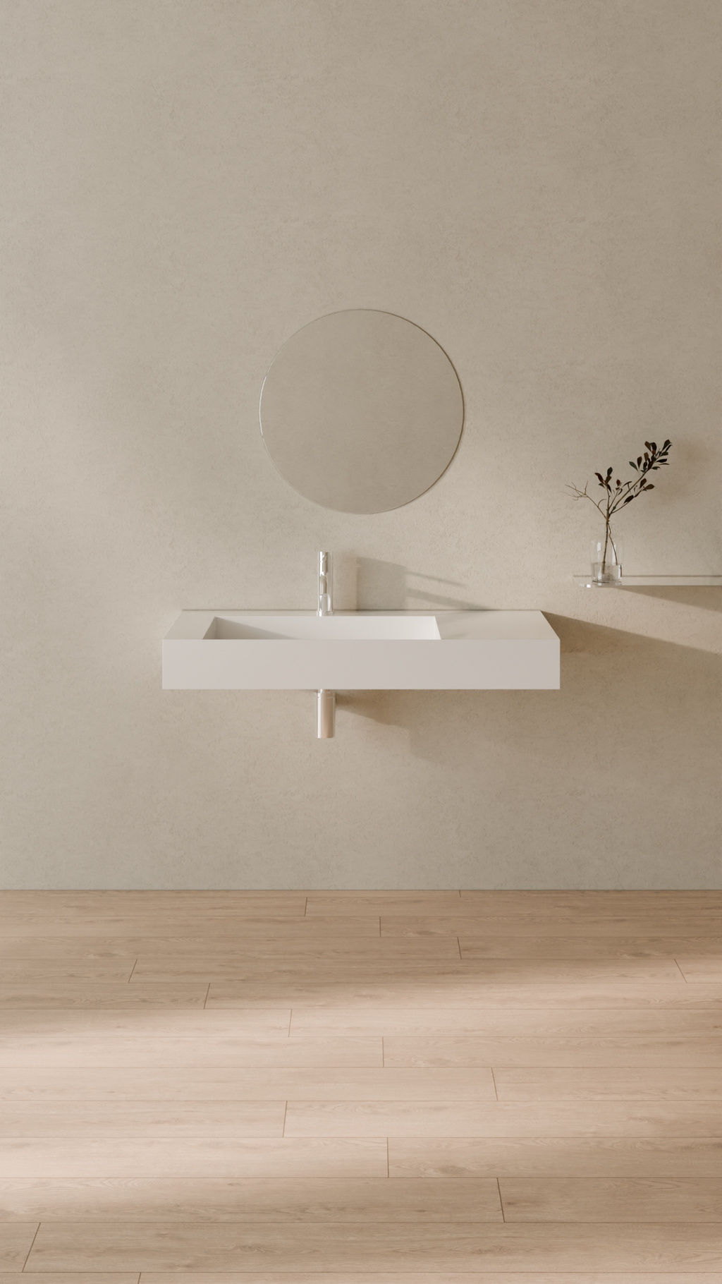 Badeloft Lavabo de Pared Tipo Rampa WT-04-A