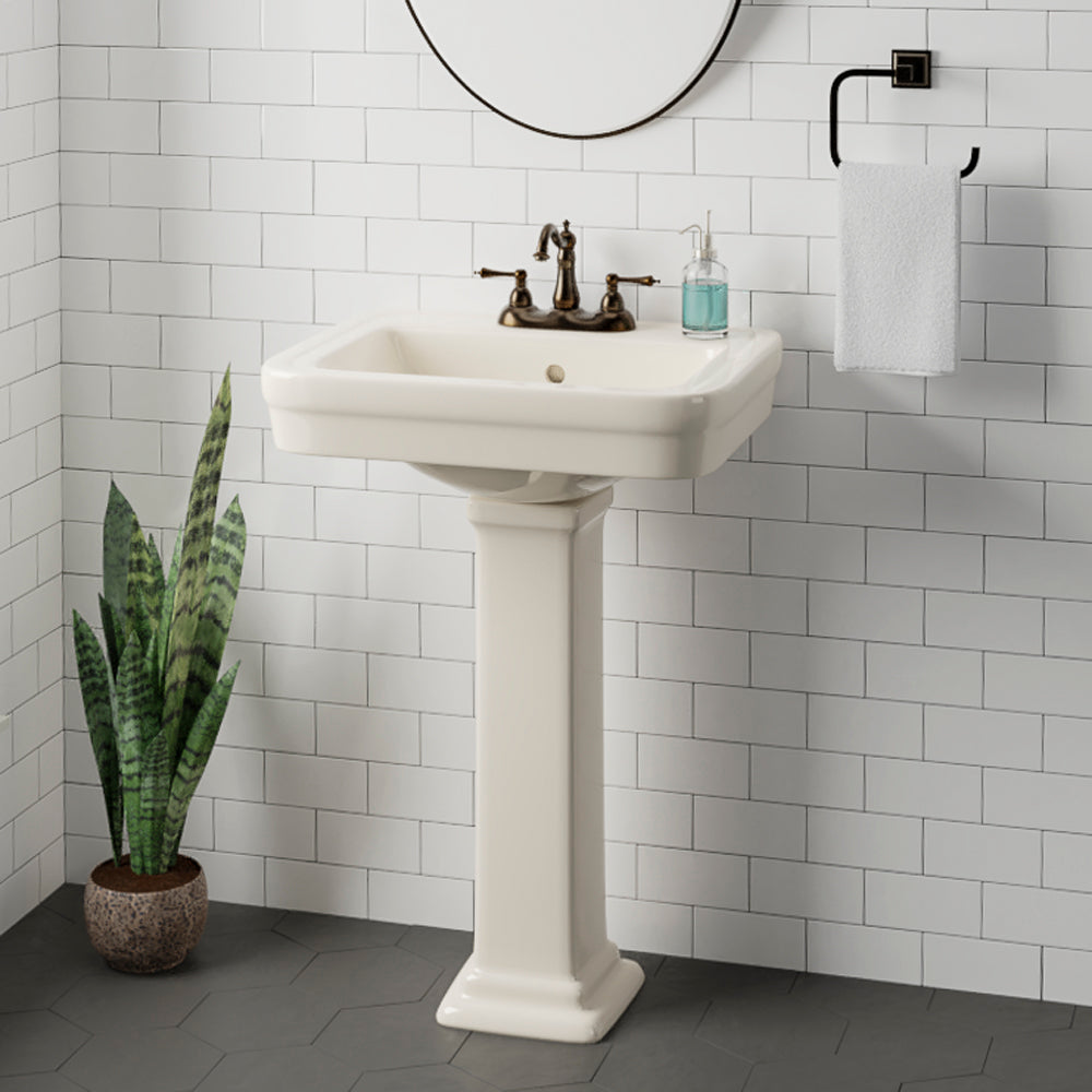 Barclay Sussex 550 — Lavabo con Pedestal Rectangular de Cerámica — imagen 6