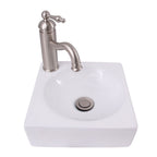 Barclay Trixie — Lavabo de Pared Cuadrado de Cerámica — imagen 1